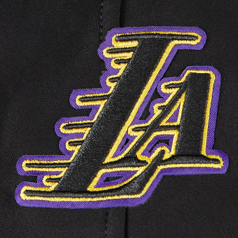 NBA LOS ANGELES LAKERS RETRO CLASSIC TODDLER BOYS RIB FLEECE PULLOVER HOODIE (BLACK/PURPLE) - Image 6