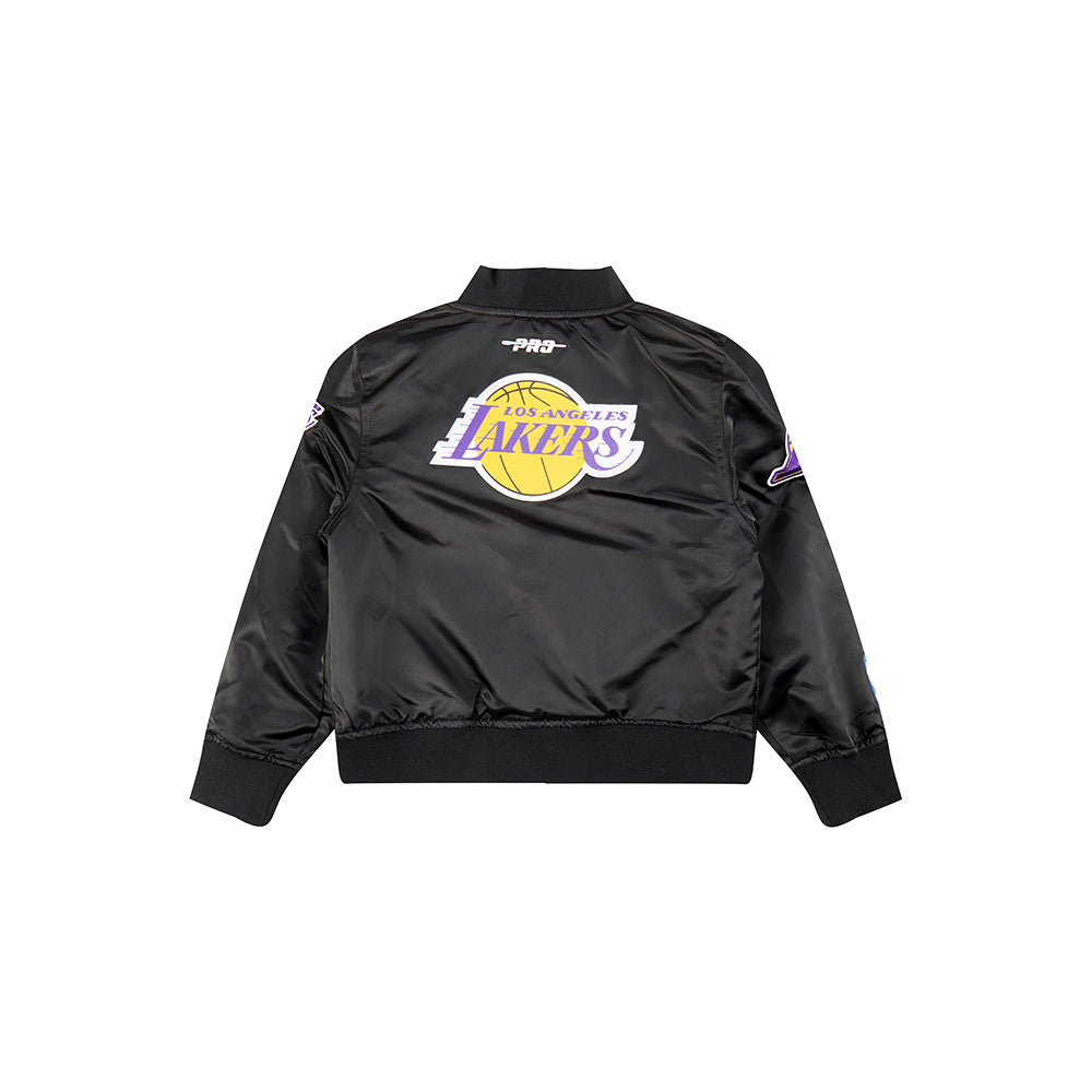 NBA LOS ANGELES LAKERS CLASSIC TODDLER BOYS SATIN JACKET (BLACK) - Image 4