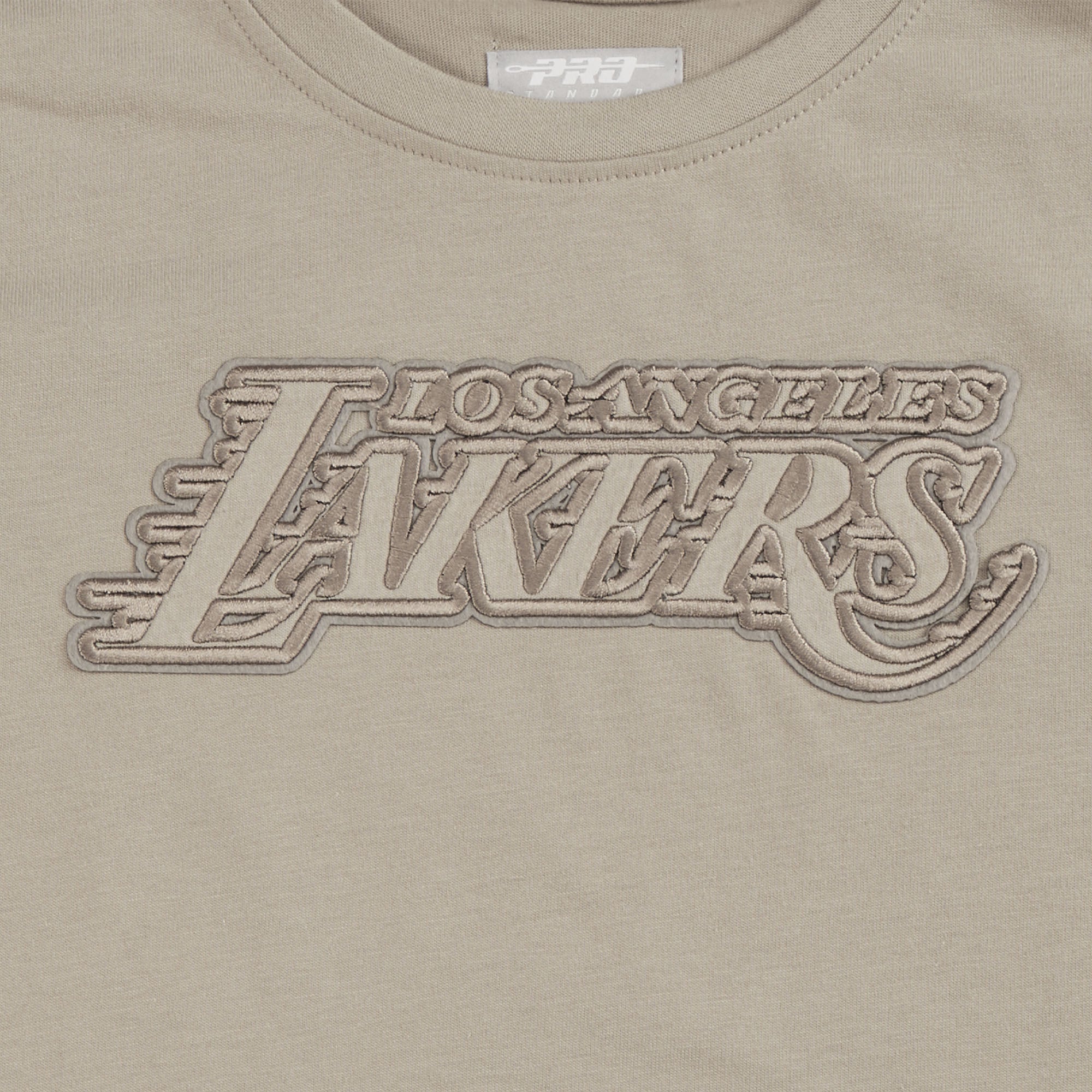 NBA LOS ANGELES LAKERS NEUTRAL TODDLER GIRLS SHORT SLEEVE BOXY TEE (TAUPE) - Image 4