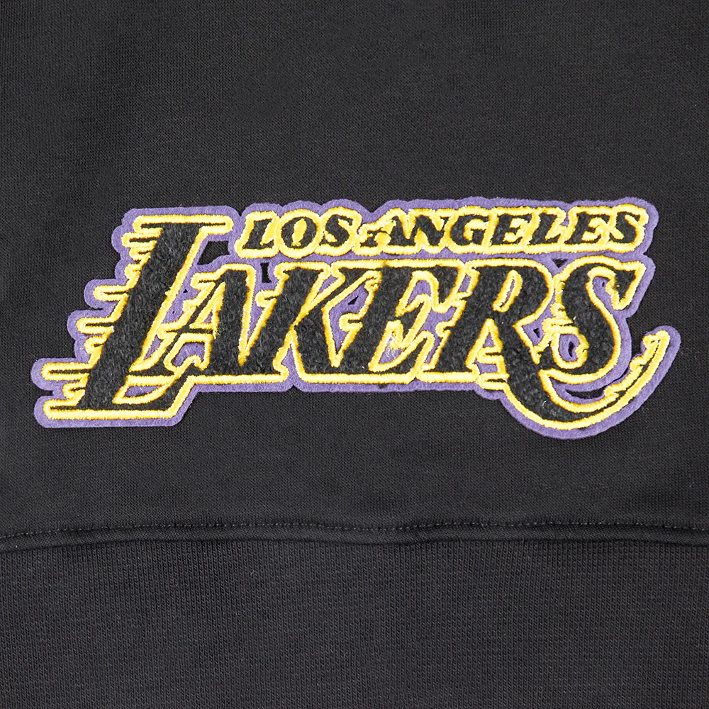 NBA LOS ANGELES LAKERS CLASSIC TODDLER GIRLS FLEECE FULL ZIP HOODIE  (BLACK) - Image 5