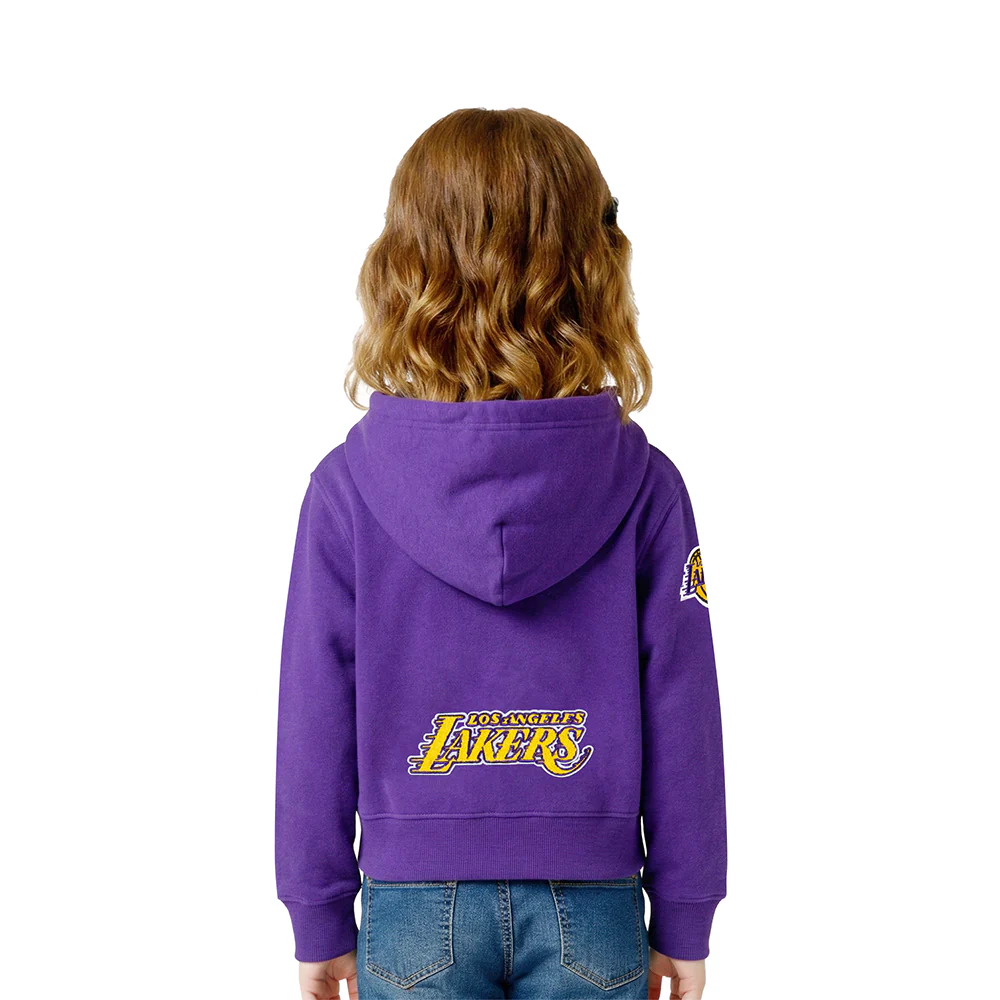 NBA LOS ANGELES LAKERS CLASSIC TODDLER GIRLS FLEECE FULL ZIP HOODIE  (PURPLE) - Image 2