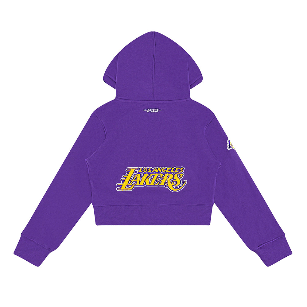 NBA LOS ANGELES LAKERS CLASSIC TODDLER GIRLS FLEECE FULL ZIP HOODIE  (PURPLE) - Image 4