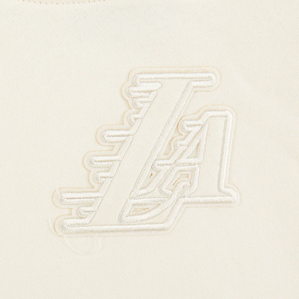 NBA LOS ANGELES LAKERS NEUTRAL TODDLER GIRLS  FLEECE PULLOVER HOODIE (EGGSHELL) - Image 5