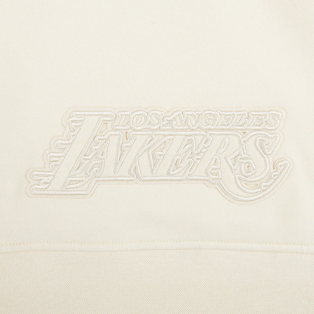 NBA LOS ANGELES LAKERS NEUTRAL TODDLER GIRLS  FLEECE PULLOVER HOODIE (EGGSHELL) - Image 6
