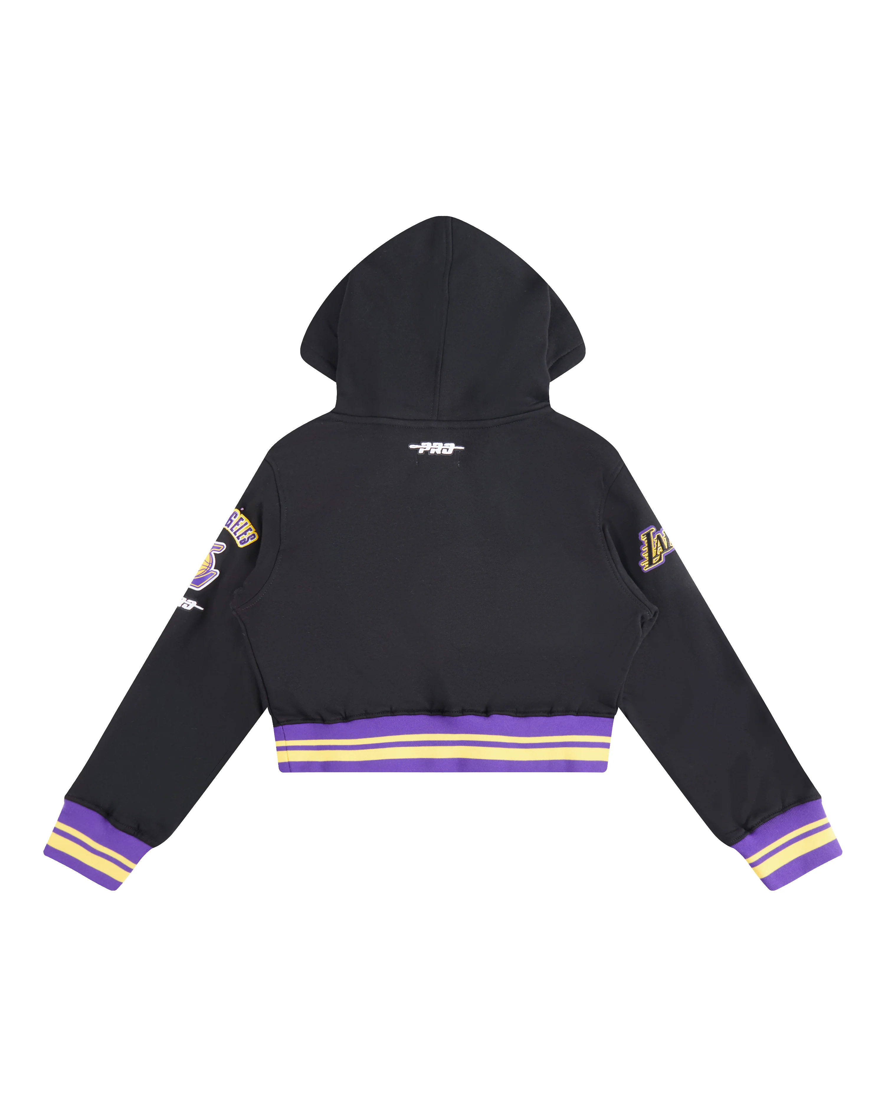 NBA LOS ANGELES LAKERS RETRO CLASSIC TODDLER GIRLS  RIB FLEECE PULLOVER HOODIE (BLACK/PURPLE) - Image 2