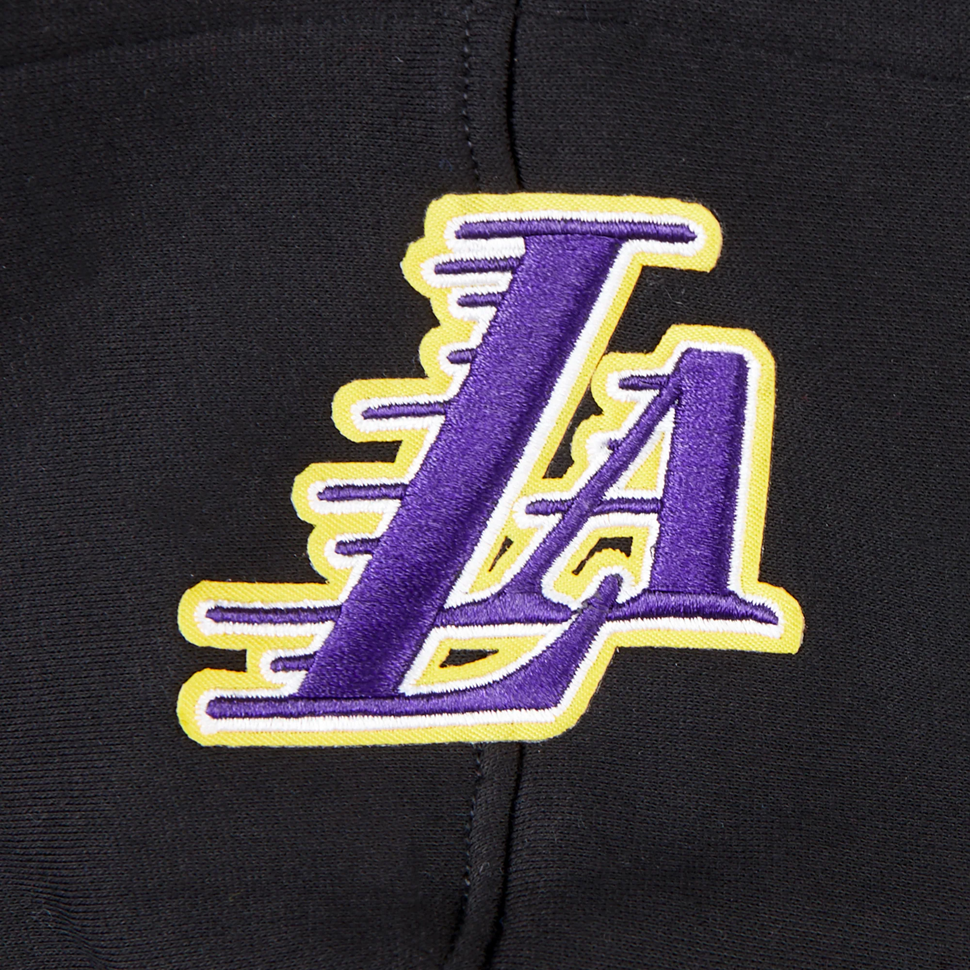 NBA LOS ANGELES LAKERS RETRO CLASSIC TODDLER GIRLS  RIB FLEECE PULLOVER HOODIE (BLACK/PURPLE) - Image 5