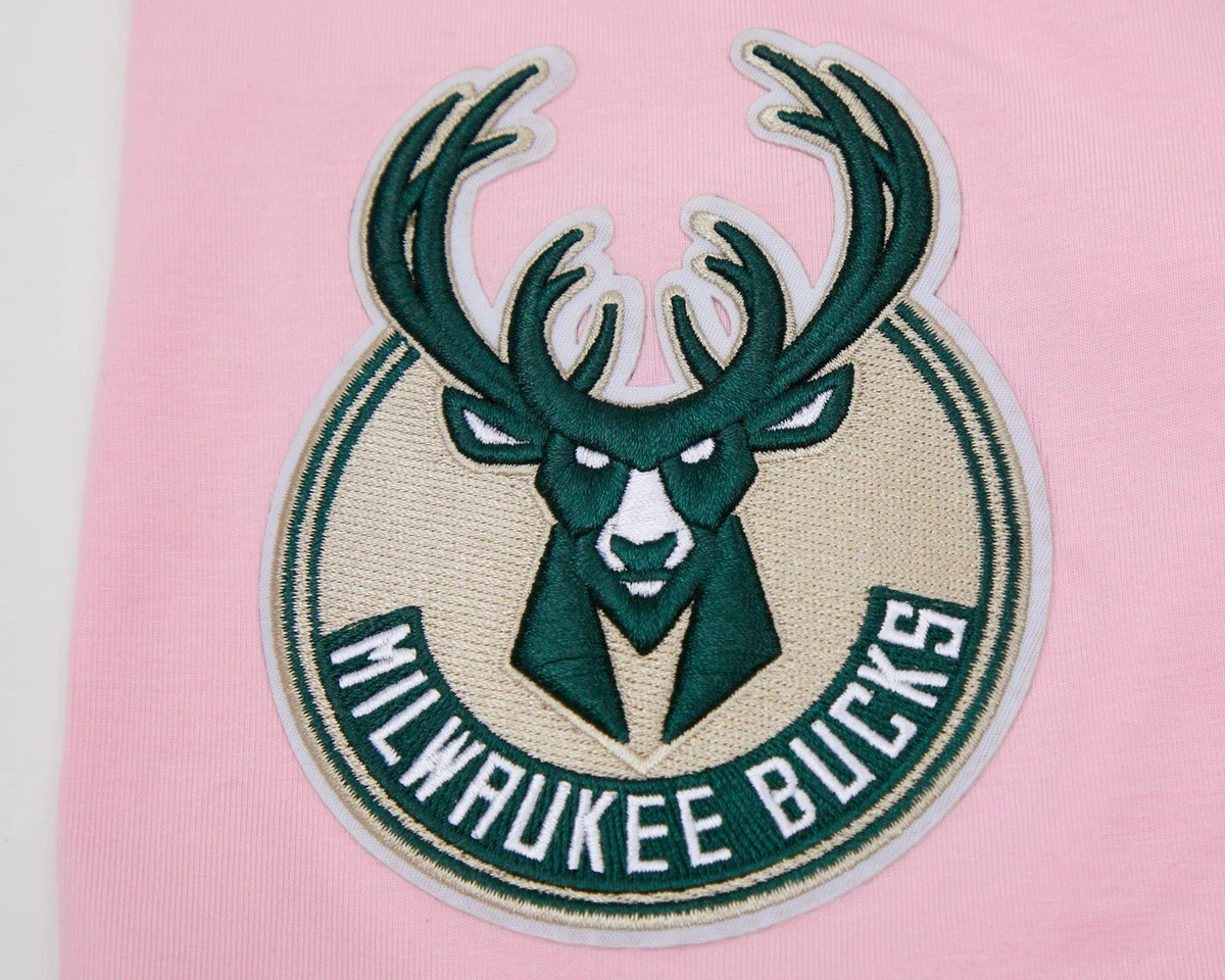 NBA MILWAUKEE BUCKS CLASSIC CHENILLE MEN'S TEE (PINK) - Image 7