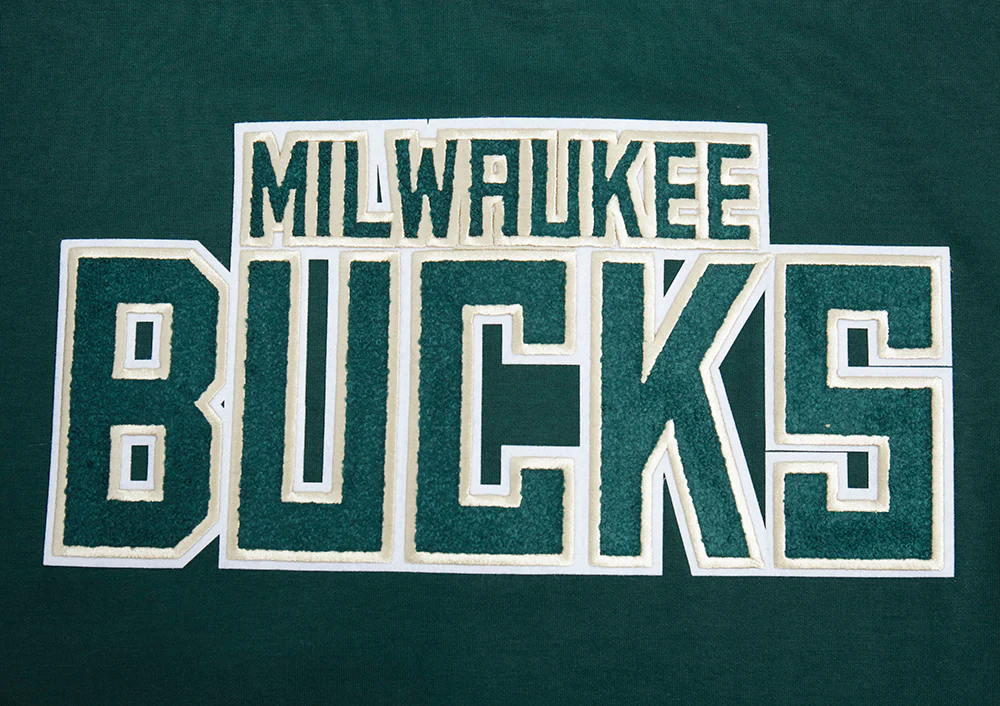 NBA MILWAUKEE BUCKS CLASSIC MEN'S PRO SS DOUBLE KNIT JACKET  (FOREST GREEN) - Image 8