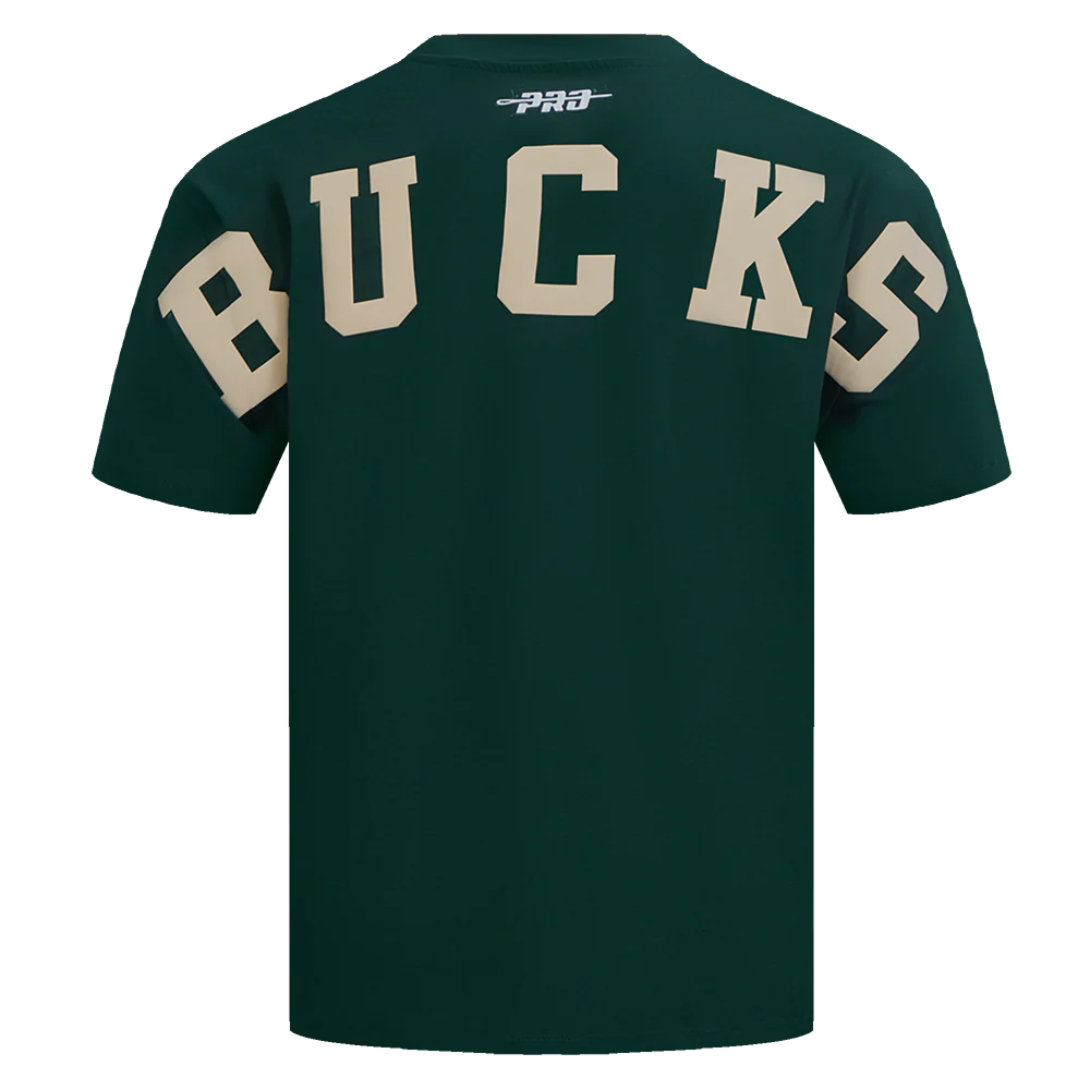 NBA MILWAUKEE BUCKS WINGSPAN MEN'S CJ DROP SHOULDER TEE (FOREST GREEN) - Image 5