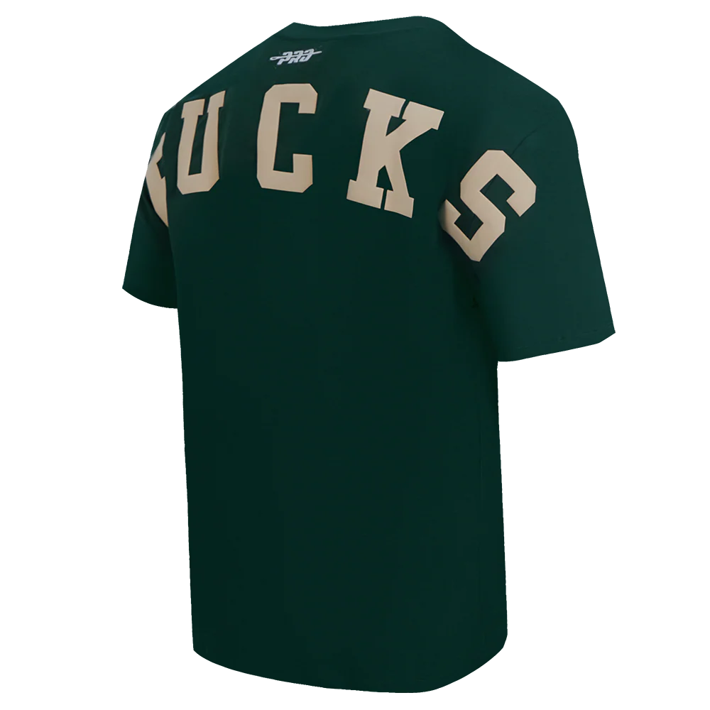 NBA MILWAUKEE BUCKS WINGSPAN MEN'S CJ DROP SHOULDER TEE (FOREST GREEN) - Image 6