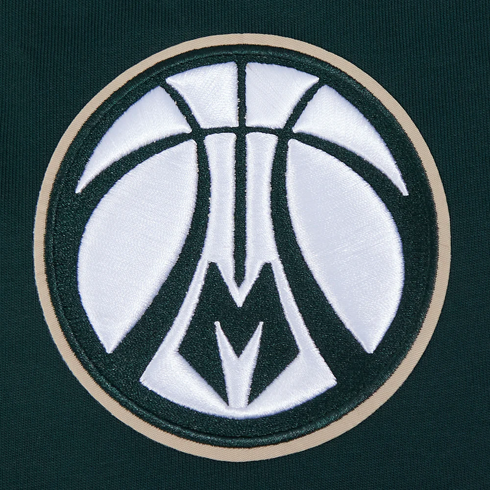 NBA MILWAUKEE BUCKS WINGSPAN MEN'S CJ DROP SHOULDER TEE (FOREST GREEN) - Image 7