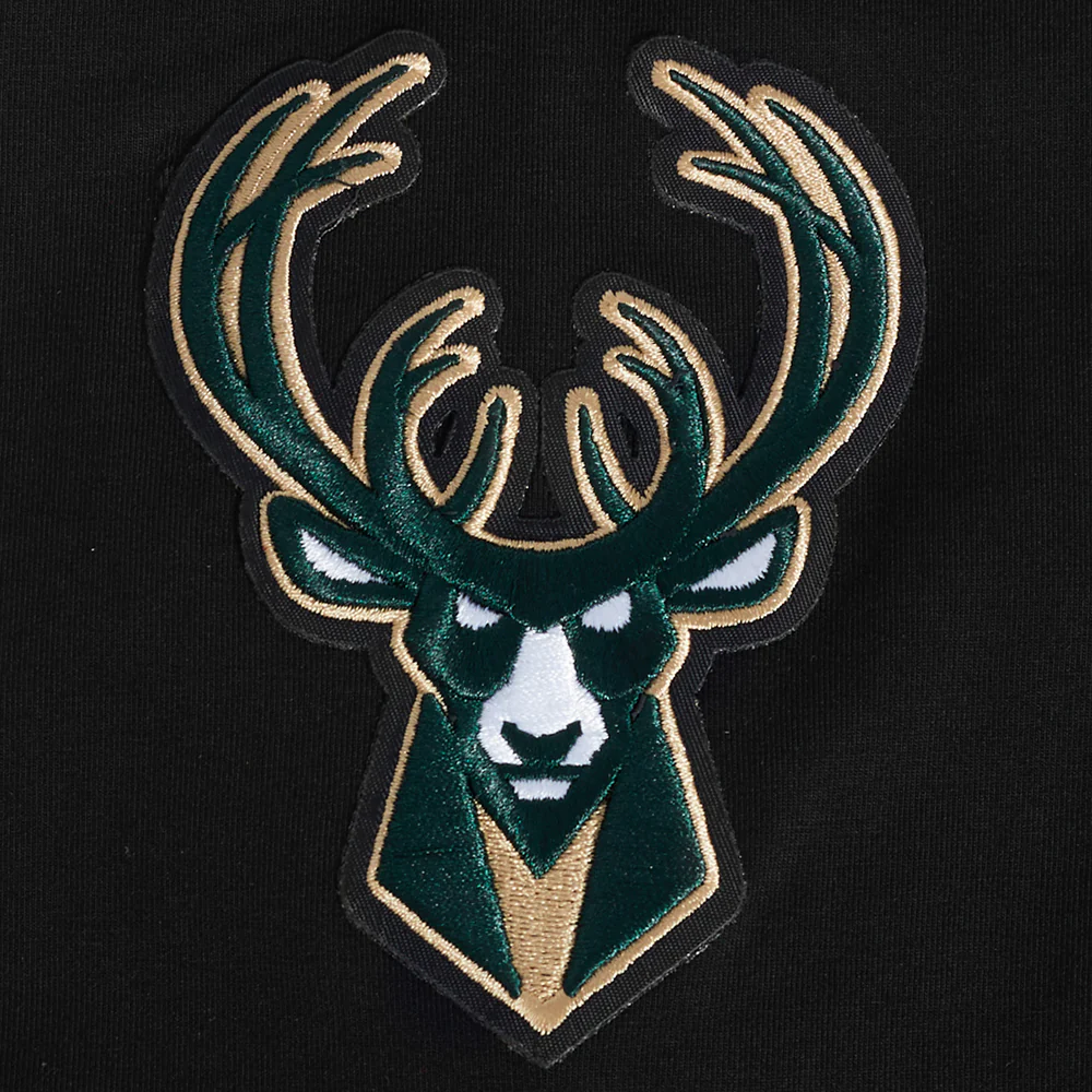 NBA MILWAUKEE BUCKS TEAM PENNATS MEN'S WORDMARK SJ TEE (BLACK) - Image 6