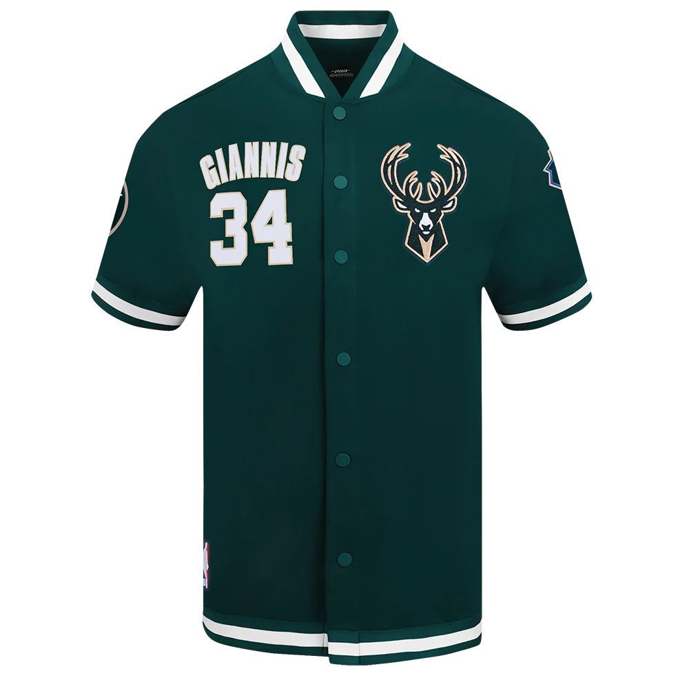 NBA MILWAUKEE BUCKS GIANNIS ANTETOKOUNMPO #34 CLASSIC MEN'S WARM UP JA (FOREST GREEN)