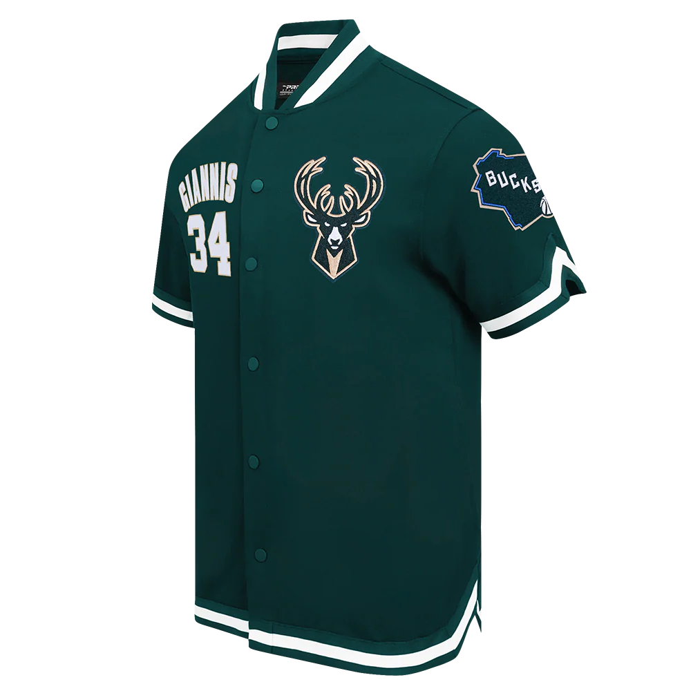 NBA MILWAUKEE BUCKS GIANNIS ANTETOKOUNMPO #34 CLASSIC MEN'S WARM UP JA (FOREST GREEN) - Image 2