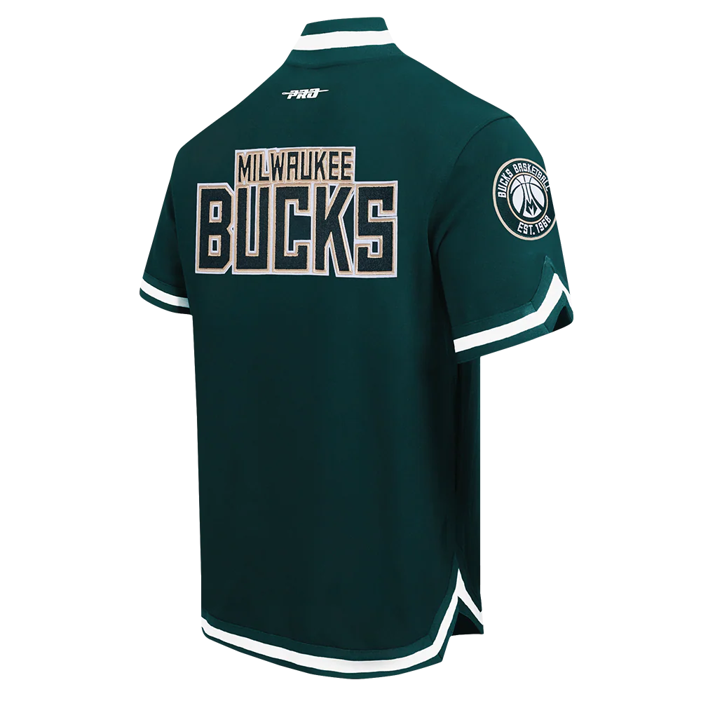 NBA MILWAUKEE BUCKS GIANNIS ANTETOKOUNMPO #34 CLASSIC MEN'S WARM UP JA (FOREST GREEN) - Image 4