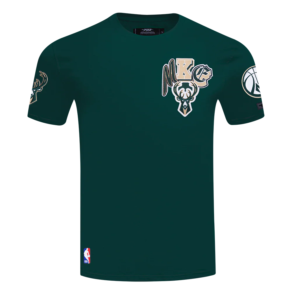NBA MILWAUKEE BUCKS CITY RANSOM MEN'S SINGLE JERSEY TEE (FOREST GREEN)