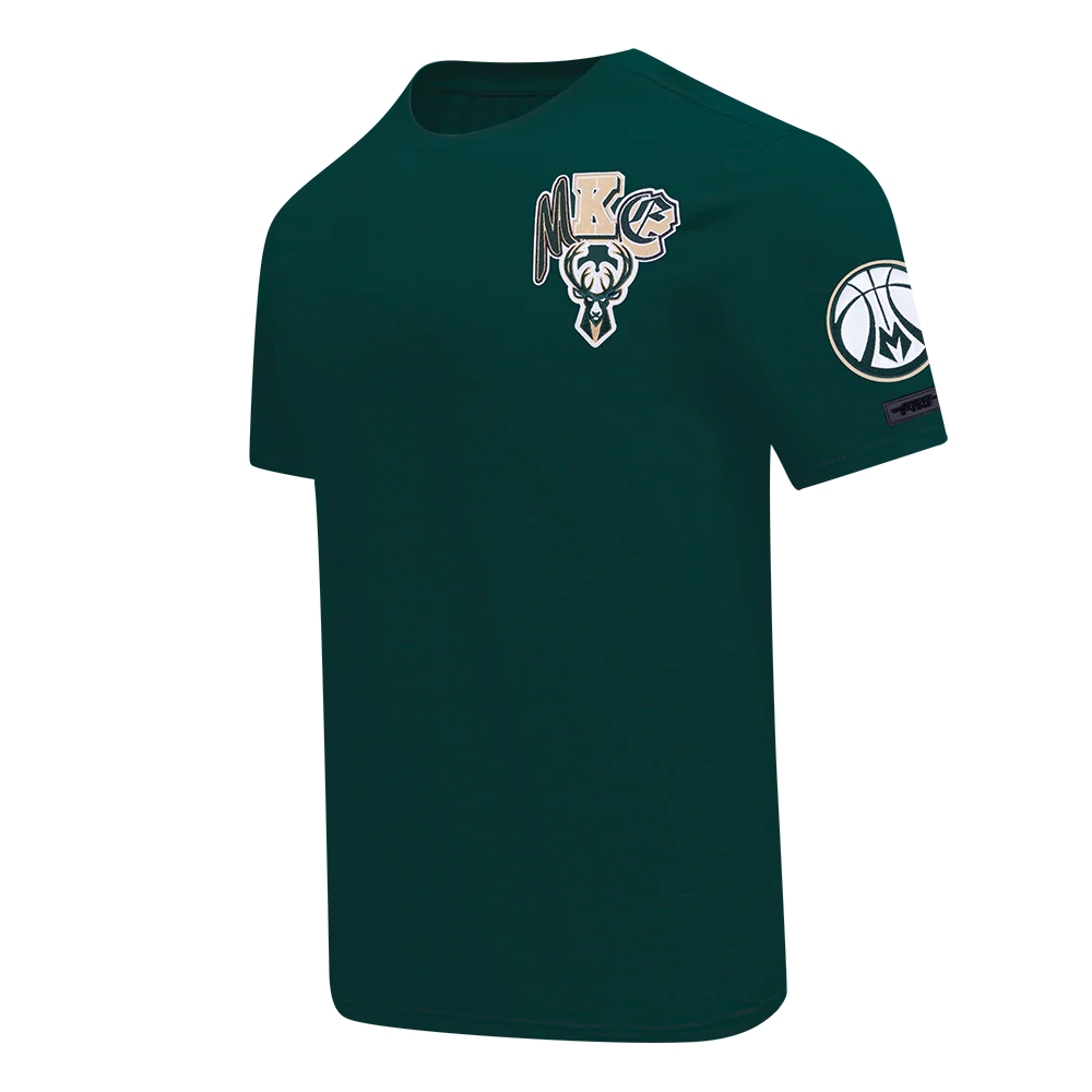 NBA MILWAUKEE BUCKS CITY RANSOM MEN'S SINGLE JERSEY TEE (FOREST GREEN) - Image 2