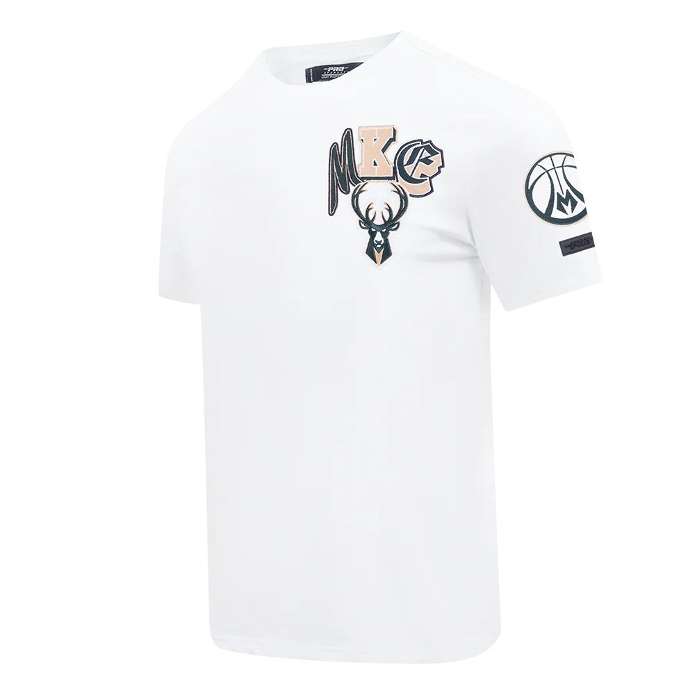 NBA MILWAUKEE BUCKS CITY RANSOM MEN'S SINGLE JERSEY TEE (WHITE) - Image 2