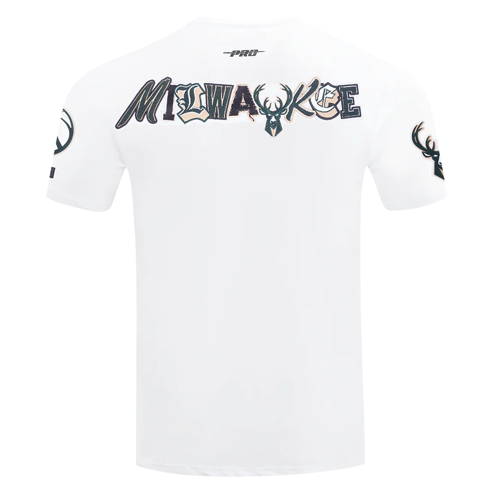 NBA MILWAUKEE BUCKS CITY RANSOM MEN'S SINGLE JERSEY TEE (WHITE) - Image 3