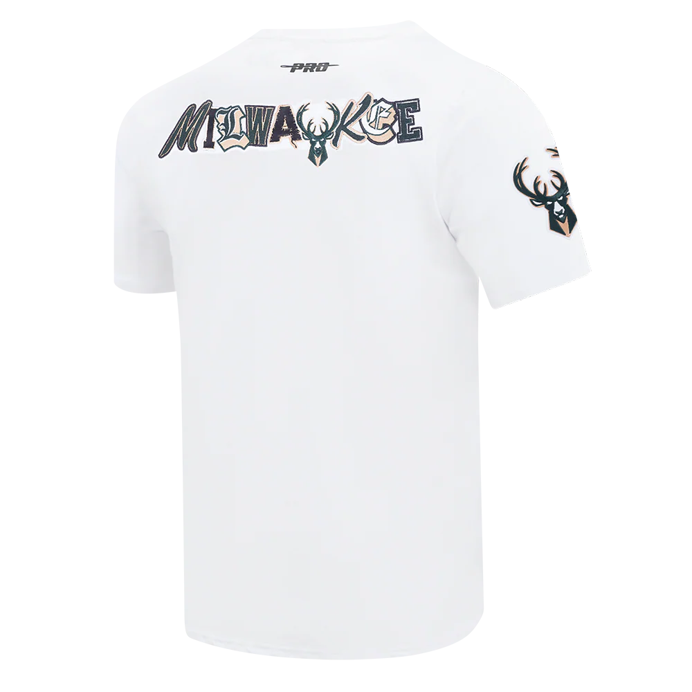 NBA MILWAUKEE BUCKS CITY RANSOM MEN'S SINGLE JERSEY TEE (WHITE) - Image 4