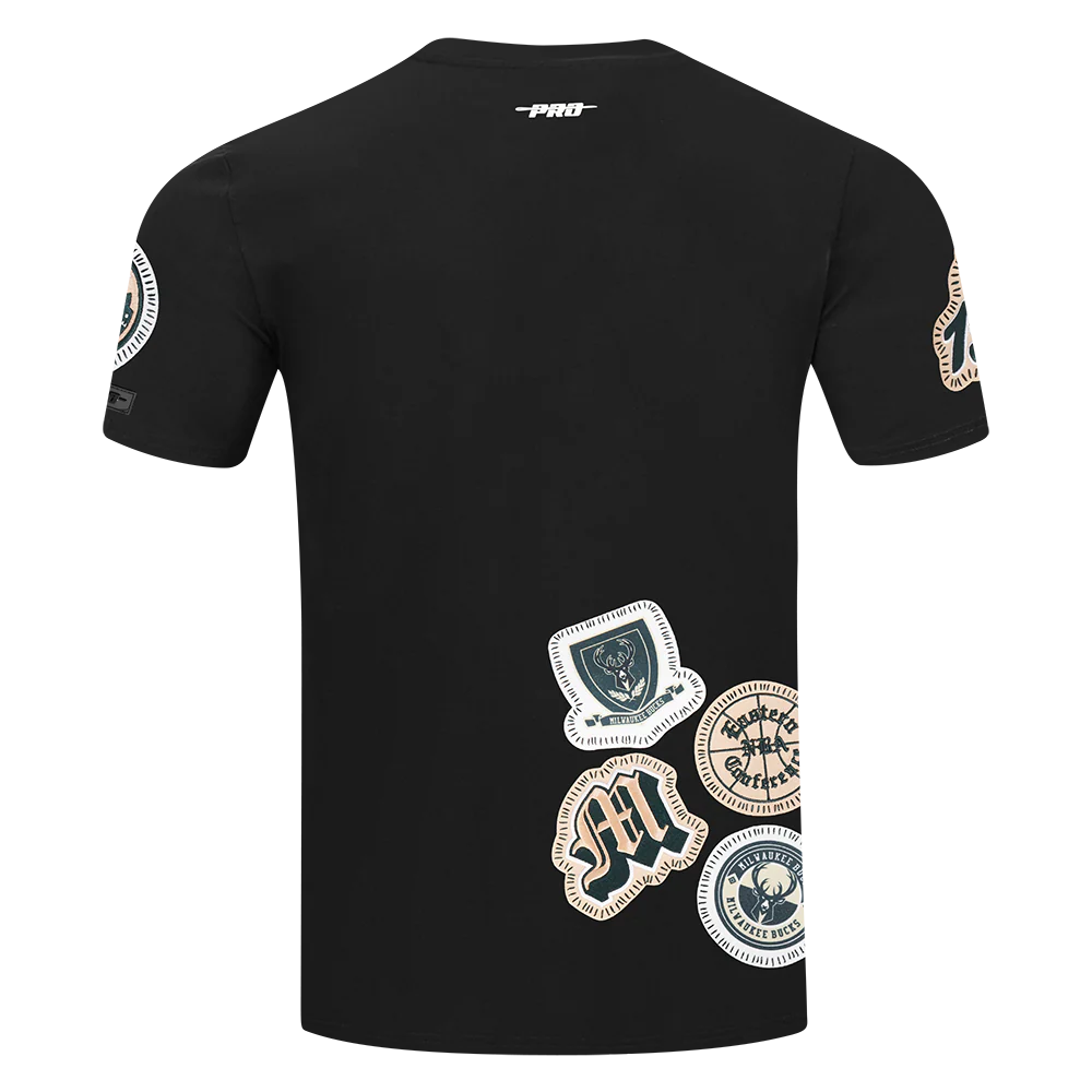 NBA MILWAUKEE BUCKS DIY PICK STITCH MEN'S SINGLE JERSEY TEE (BLACK) - Image 3