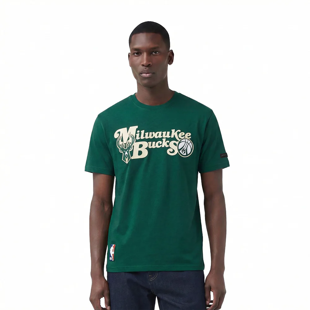 NBA MILWAUKEE BUCKS SOUVENIR MEN'S SINGLE JERSEY TEE (FOREST GREEN)