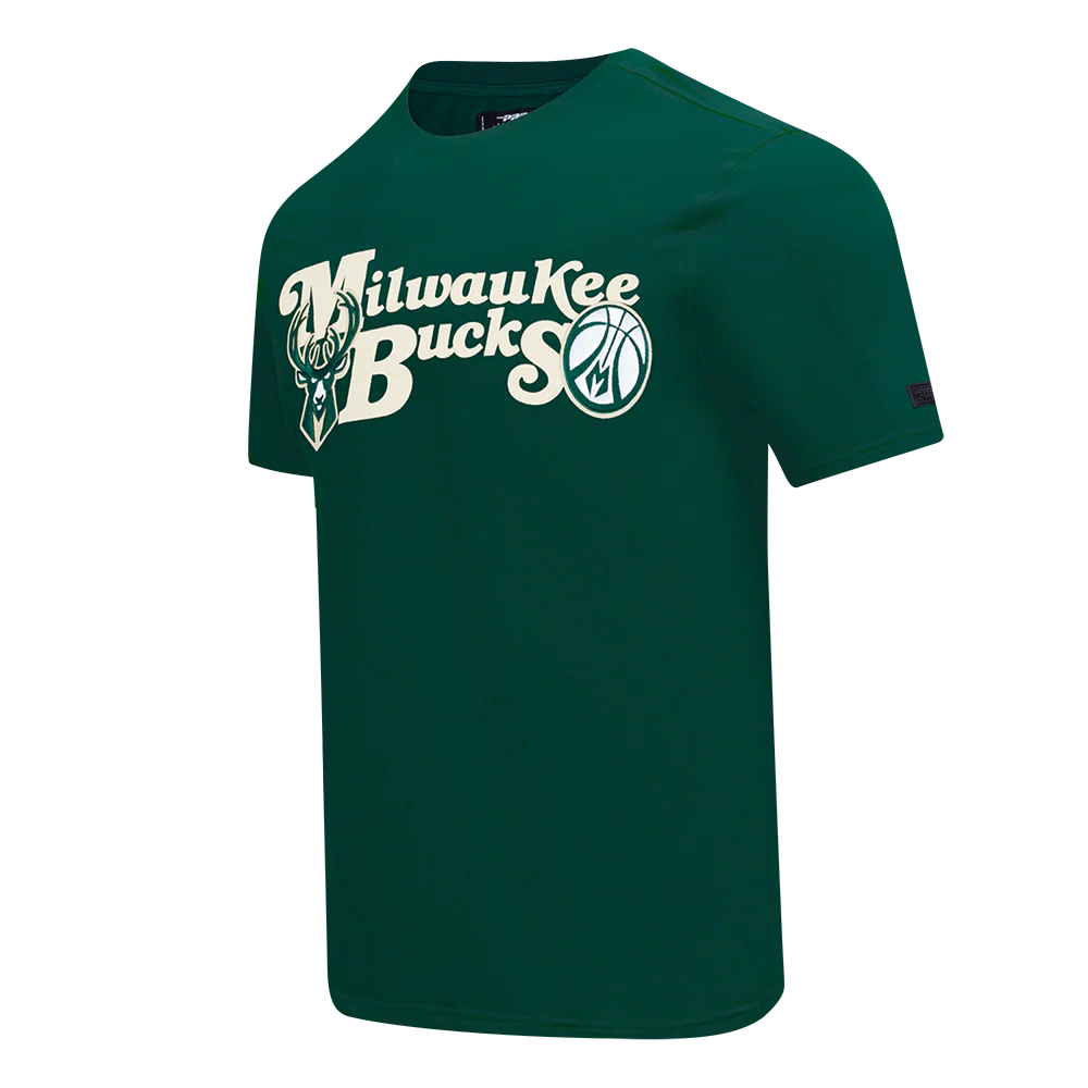 NBA MILWAUKEE BUCKS SOUVENIR MEN'S SINGLE JERSEY TEE (FOREST GREEN) - Image 6