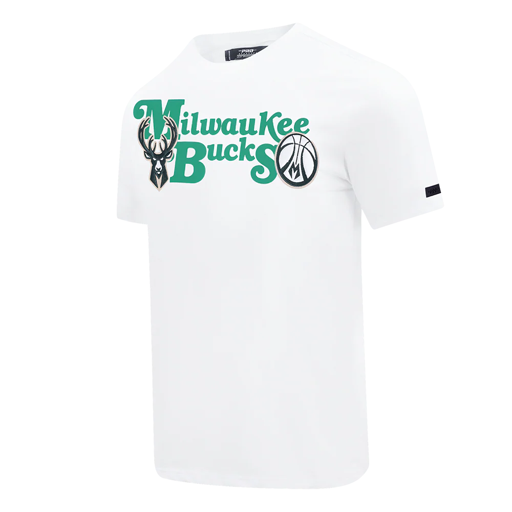 NBA MILWAUKEE BUCKS SOUVENIR MEN'S SINGLE JERSEY TEE (WHITE) - Image 4