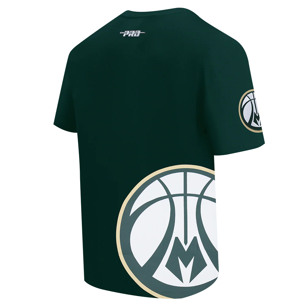NBA MILWAUKEE BUCKS LIVING LARGE MEN'S CJ DROP SHOULDER TEE (FOREST GREEN) - Image 6