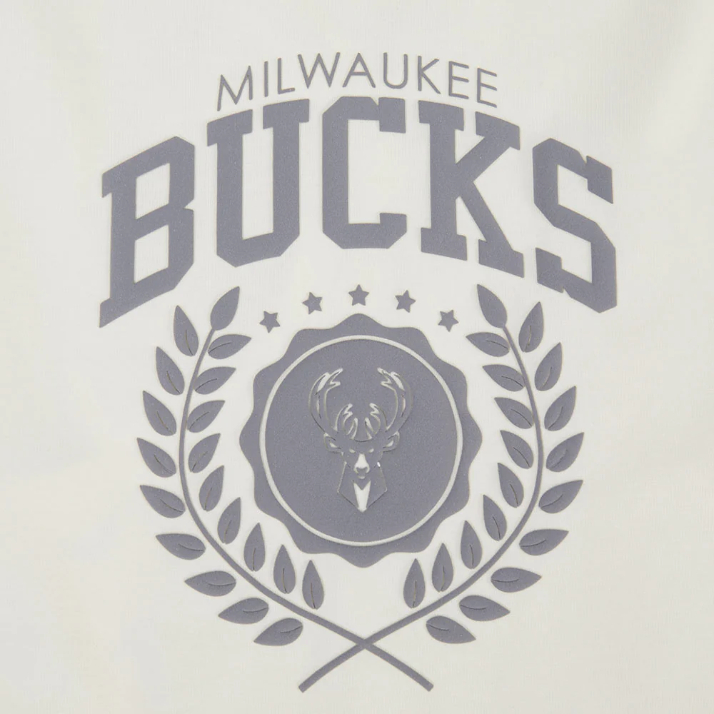NBA MILWAUKEE BUCKS STREET TEAM MEN'S CJ DROP SHOULDER TEE (EGGSHELL) - Image 8