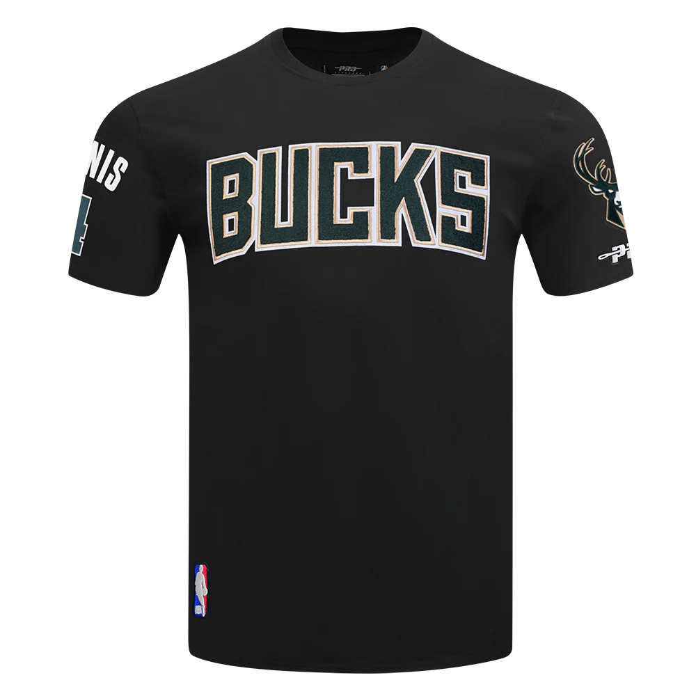NBA MILWAUKEE BUCKS GIANNIS ANTETOKOUNMPO #34 CLASSIC PNN MEN'S SJ T (BLACK)