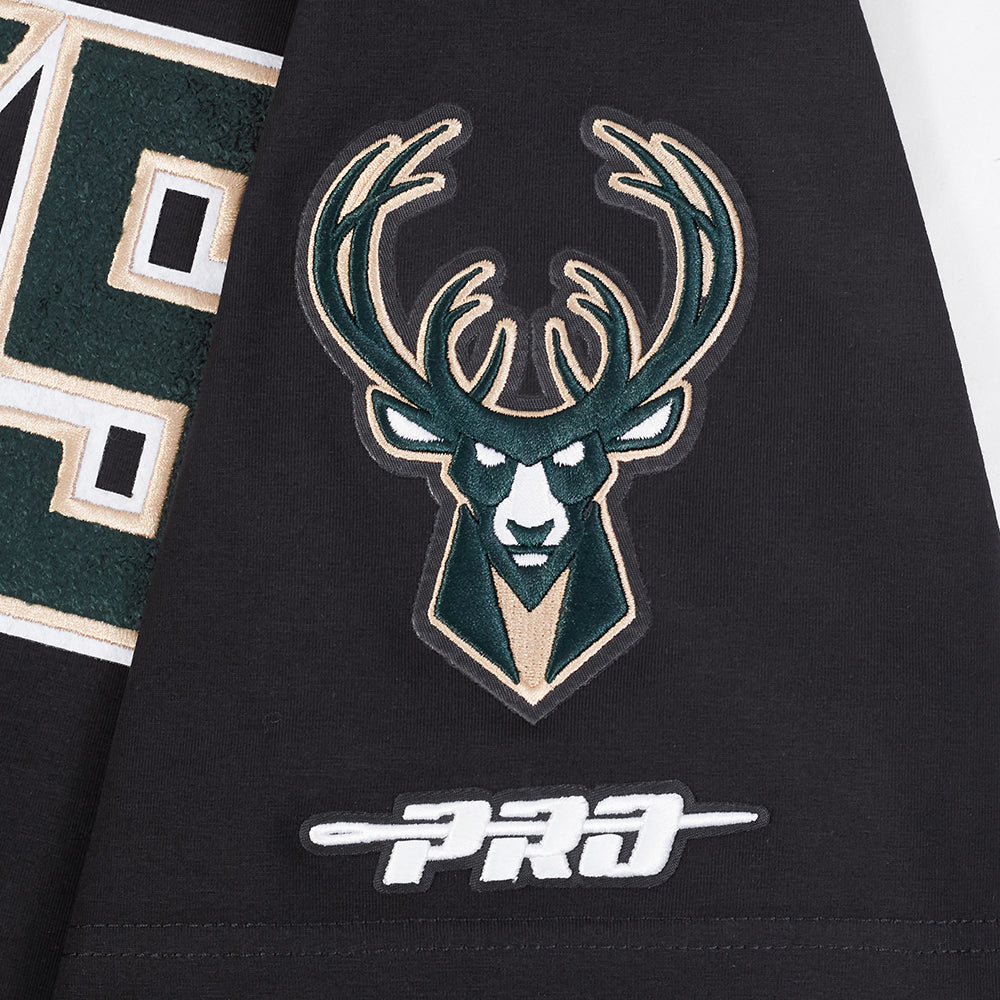 NBA MILWAUKEE BUCKS GIANNIS ANTETOKOUNMPO #34 CLASSIC PNN MEN'S SJ T (BLACK) - Image 6