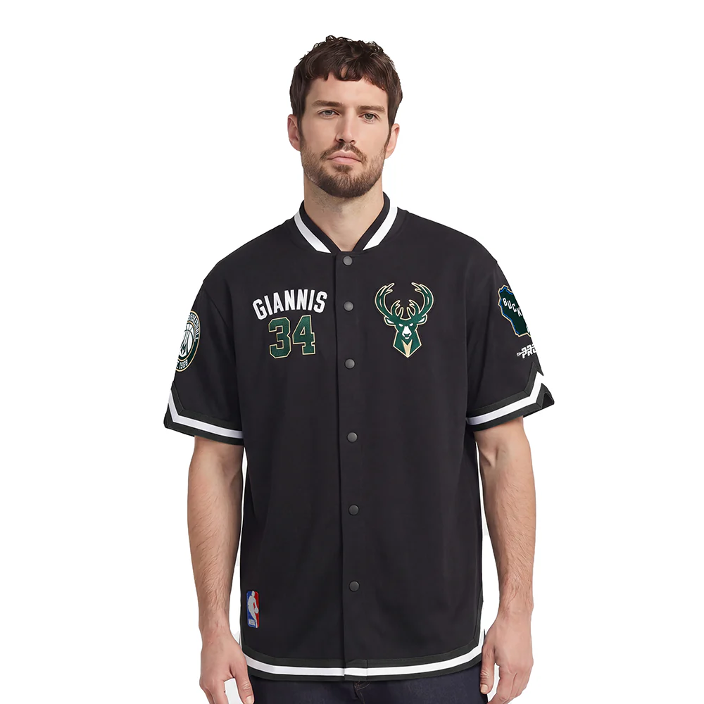 NBA MILWAUKEE BUCKS GIANNIS ANTETOKOUNMPO #34 CLASSIC PNN MEN'S DK WOMEN'S (BLACK)