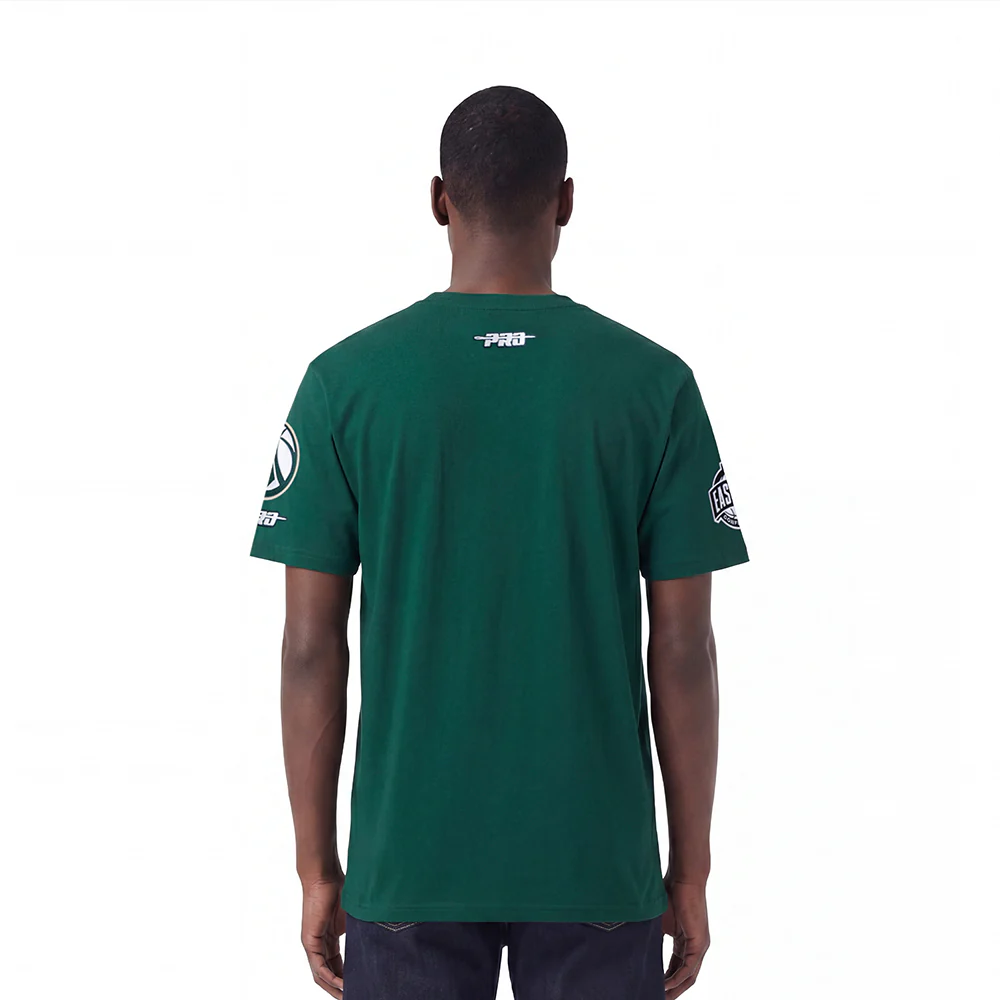 NBA MILWAUKEE BUCKS LETTERMAN MEN'S S/S TEE (FOREST GREEN) - Image 2