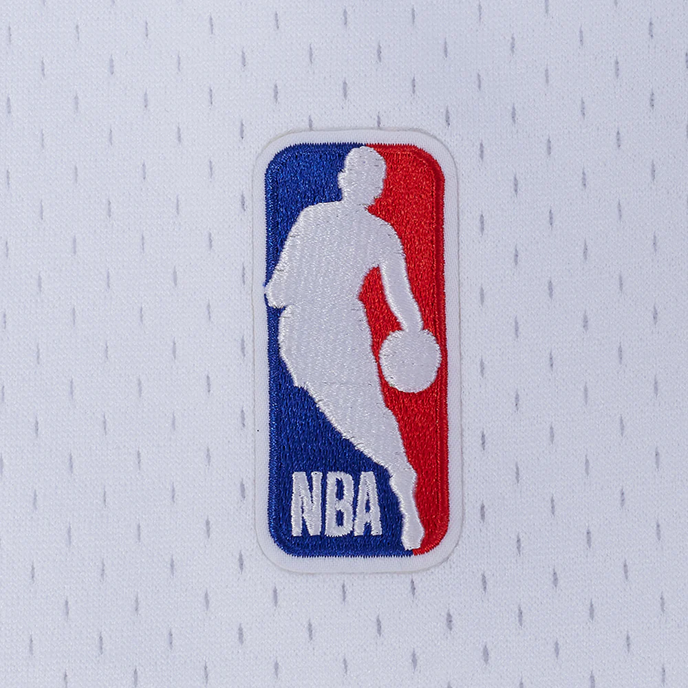 NBA MILWAUKEE BUCKS GIANNIS ANTETOKOUNMPO #34 CLASSIC MESH PNN MEN'S MESH BUTTON DOWN SHIRT (WHITE/BLACK/WHITE) - Image 10