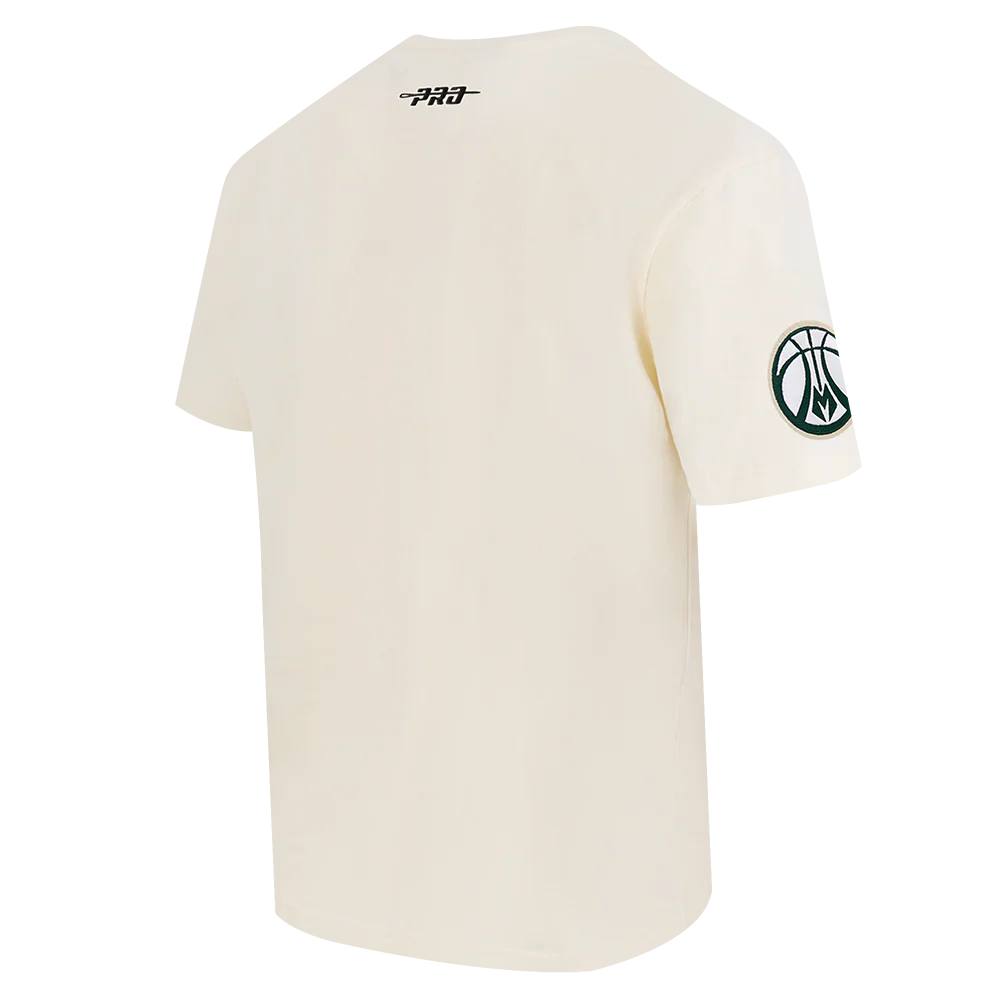 NBA MILWAUKEE BUCKS  STAMPED MEN'S S/S TEE (EGGSHELL) - Image 6