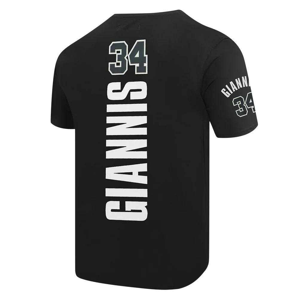 NBA MILWAUKEE BUCKS PLAYER NAME AND NUMBER MEN'S S/S TEE (DARK GREEN) - Image 4