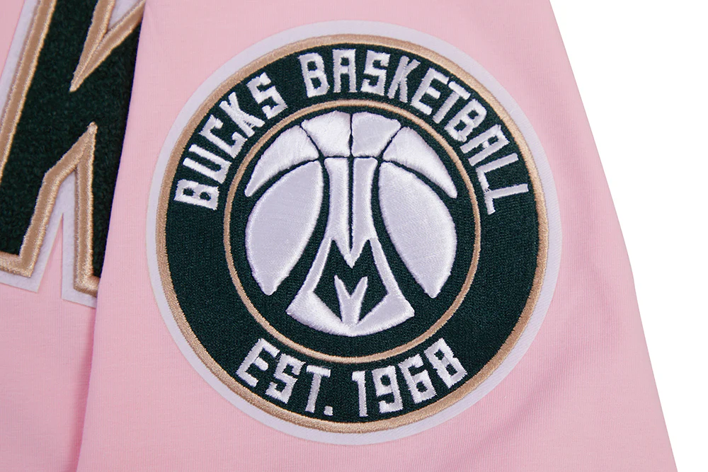 NBA MILWAUKEE BUCKS LOGO PRO TEAM MEN'S TEE (PINK) - Image 7