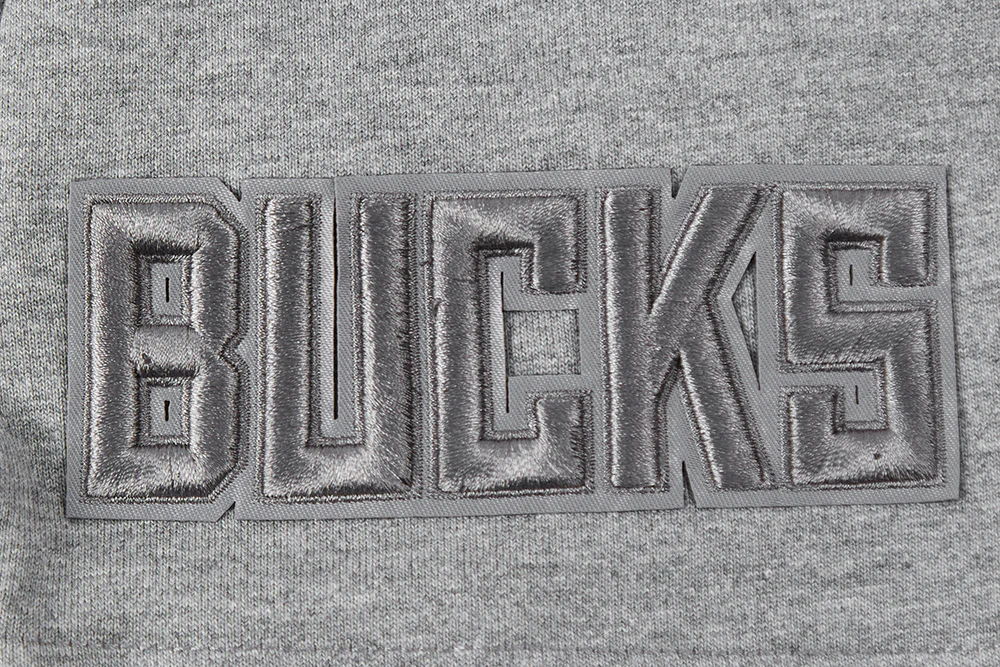 NBA MILWAUKEE BUCKS NEUTRAL MEN'S DROP SHOULDER TEE (DARK HEATHER GRAY) - Image 7