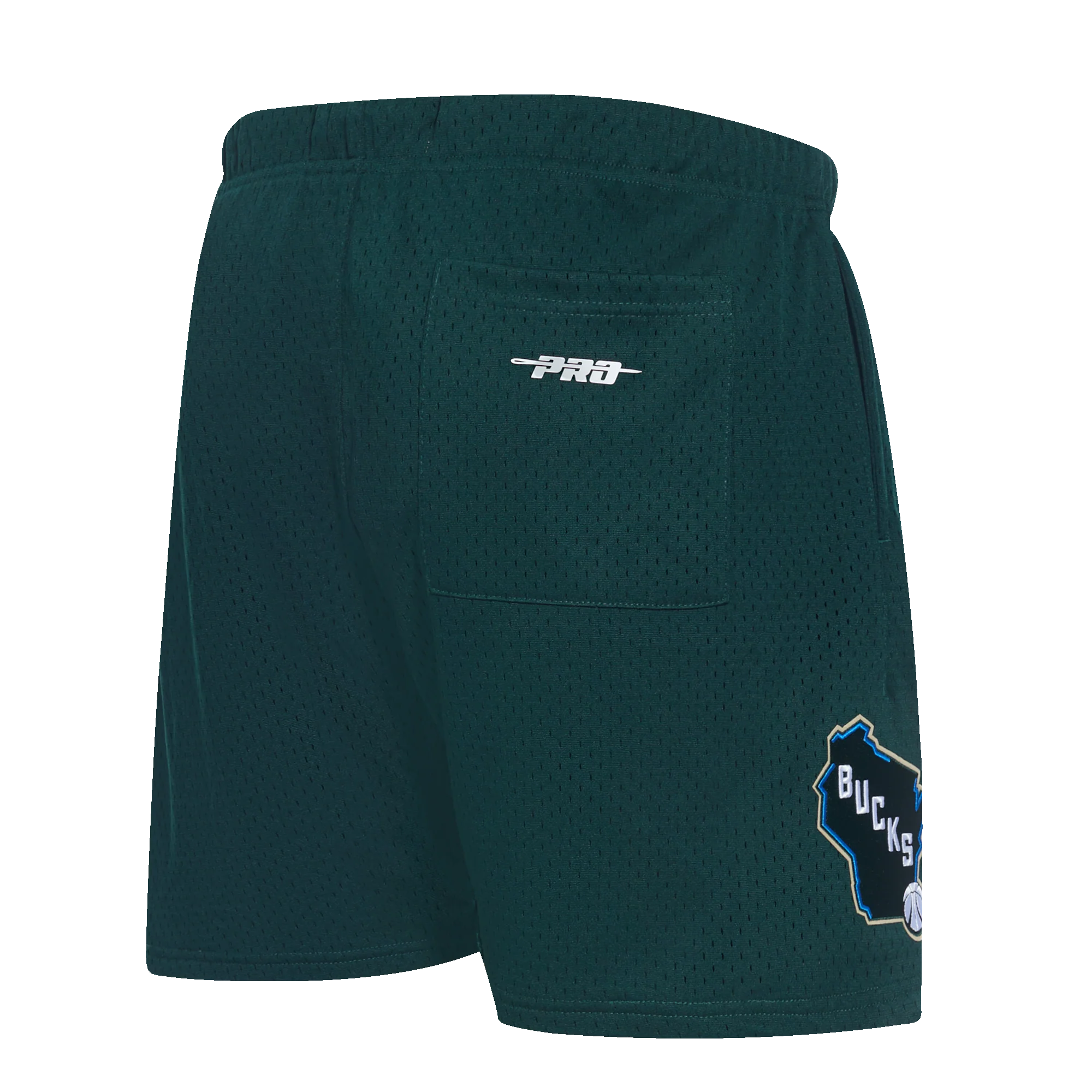 NBA MILWAUKEE BUCKS CLASSIC MESH MEN'S SHORT (FOREST GREEN) - Image 3