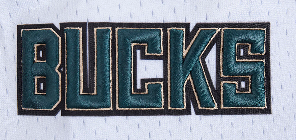 NBA MILWAUKEE BUCKS SCRIPT TAIL MEN'S DOUBLE KNIT 2.0 SHORT (BLACK) - Image 7