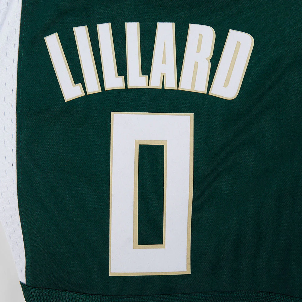 NBA MILWAUKEE BUCKS DAMIAN LILLARD #0 CLASSIC MEN'S DK 2.0 SHORT (FOREST GREEN) - Image 6