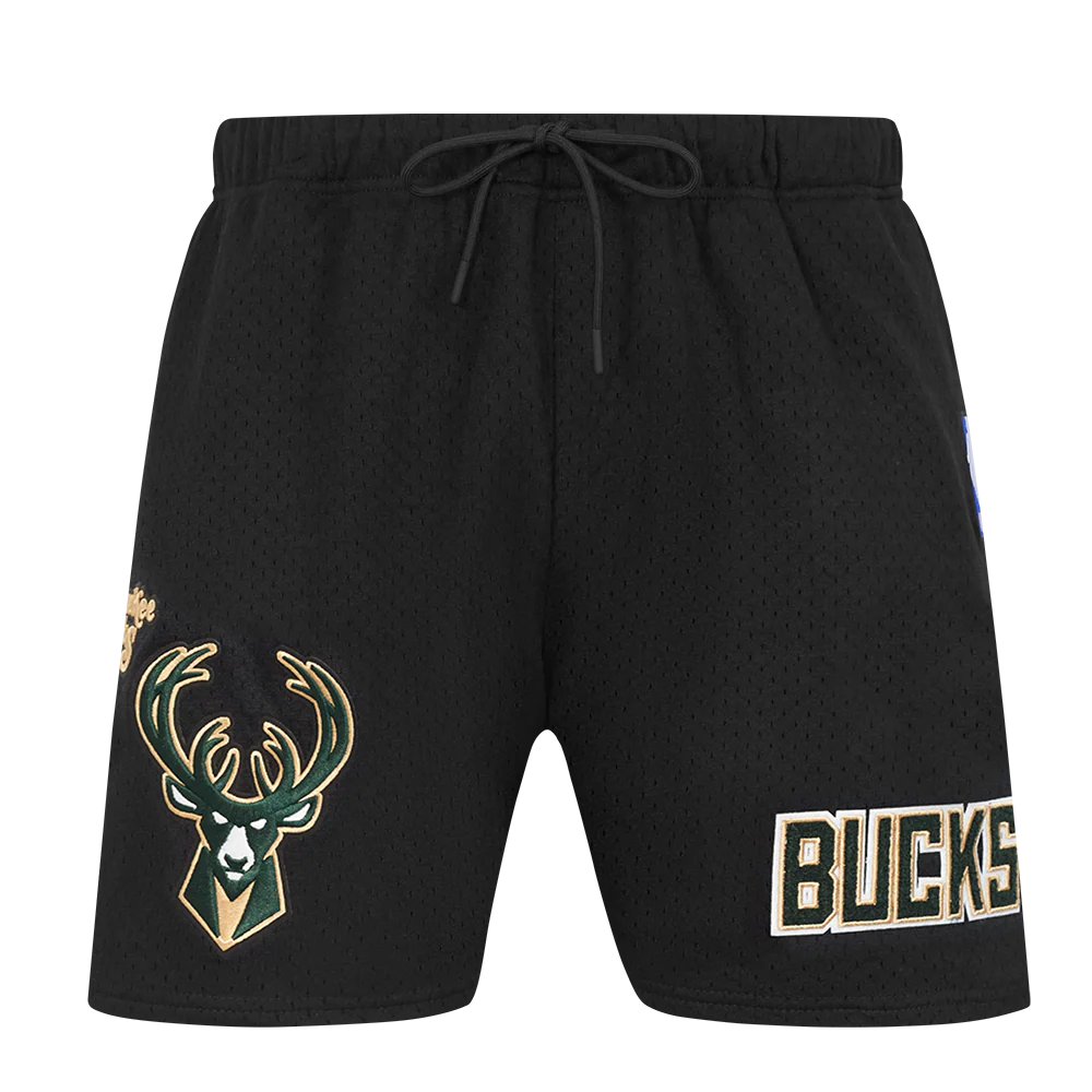NBA MILWAUKEE BUCKS SOUVENIR MEN'S MESH SHORT (BLACK) - Image 8