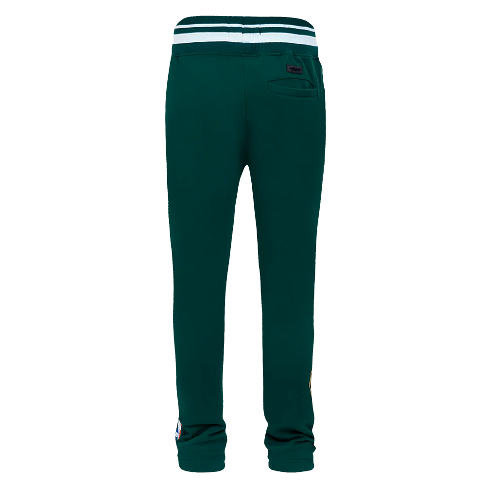 NBA MILWAUKEE BUCKS SCRIPT TAIL MEN'S RIB FLEECE SWEATPANT (FOREST GREEN) - Image 4