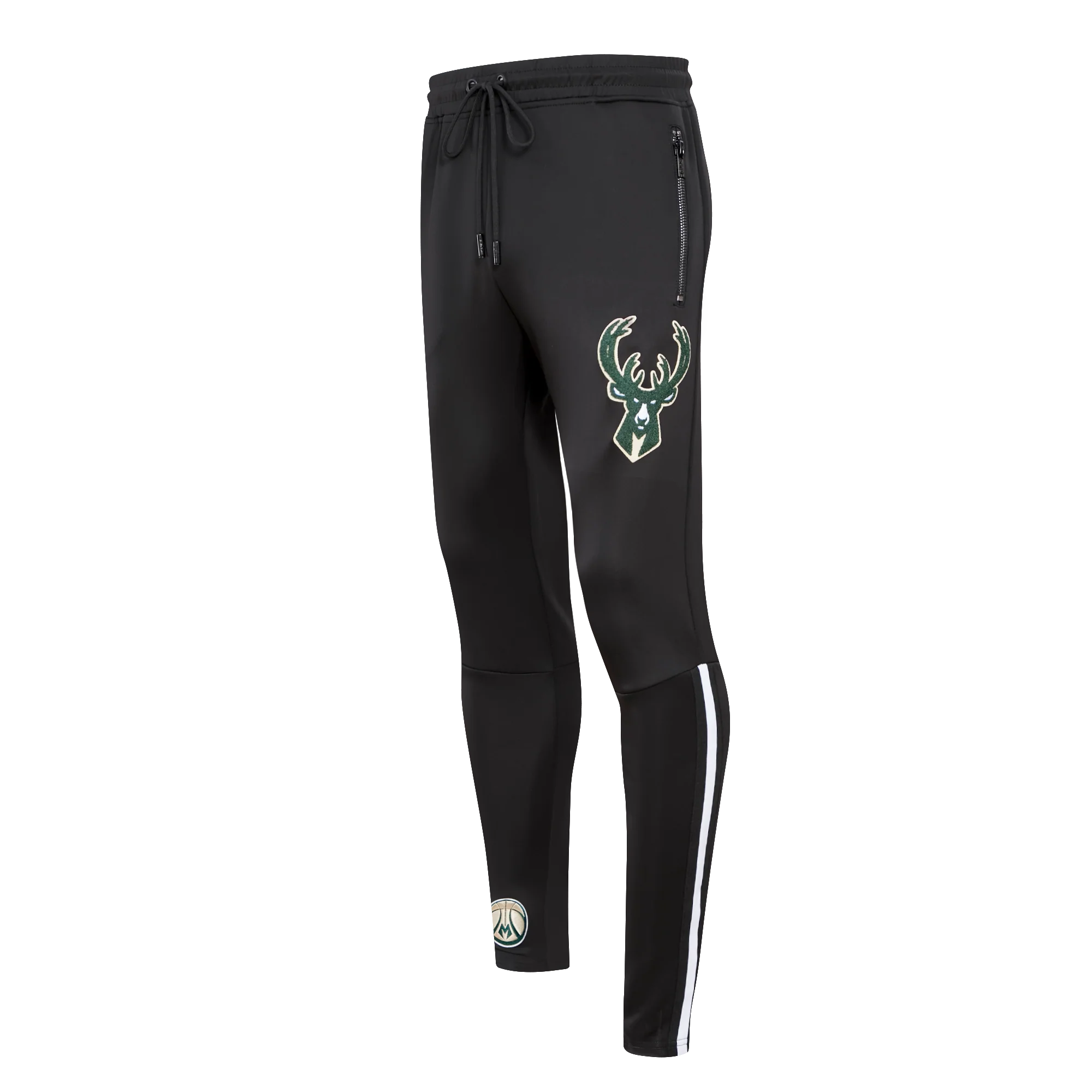 NBA MILWAUKEE BUCKS CLASSIC MEN'S TRACK PANT (BLACK) - Image 6
