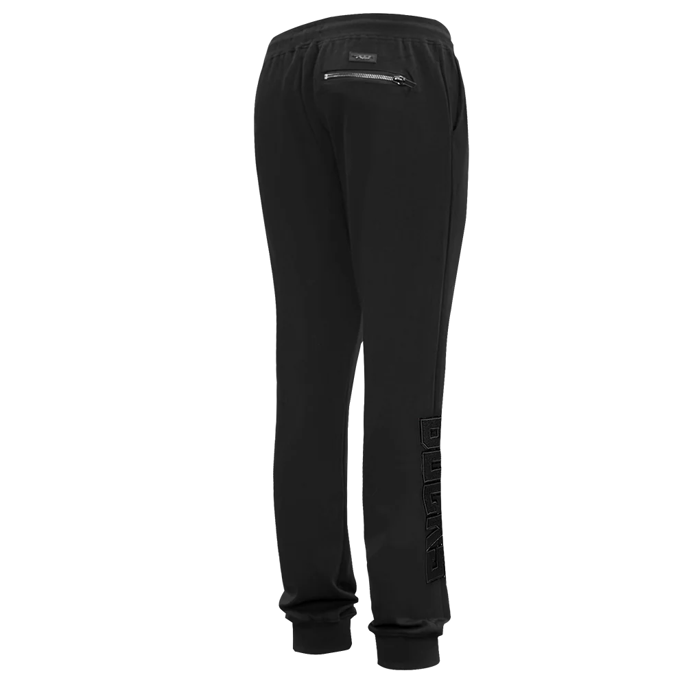NBA MILWAUKEE BUCKS TRIPLE BLACK LOGO MEN'S JOGGER (BLACK) - Image 7