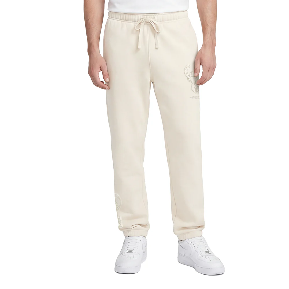 NBA MILWAUKEE BUCKS NEUTRAL MEN'S SWEATPANT (EGGSHELL)