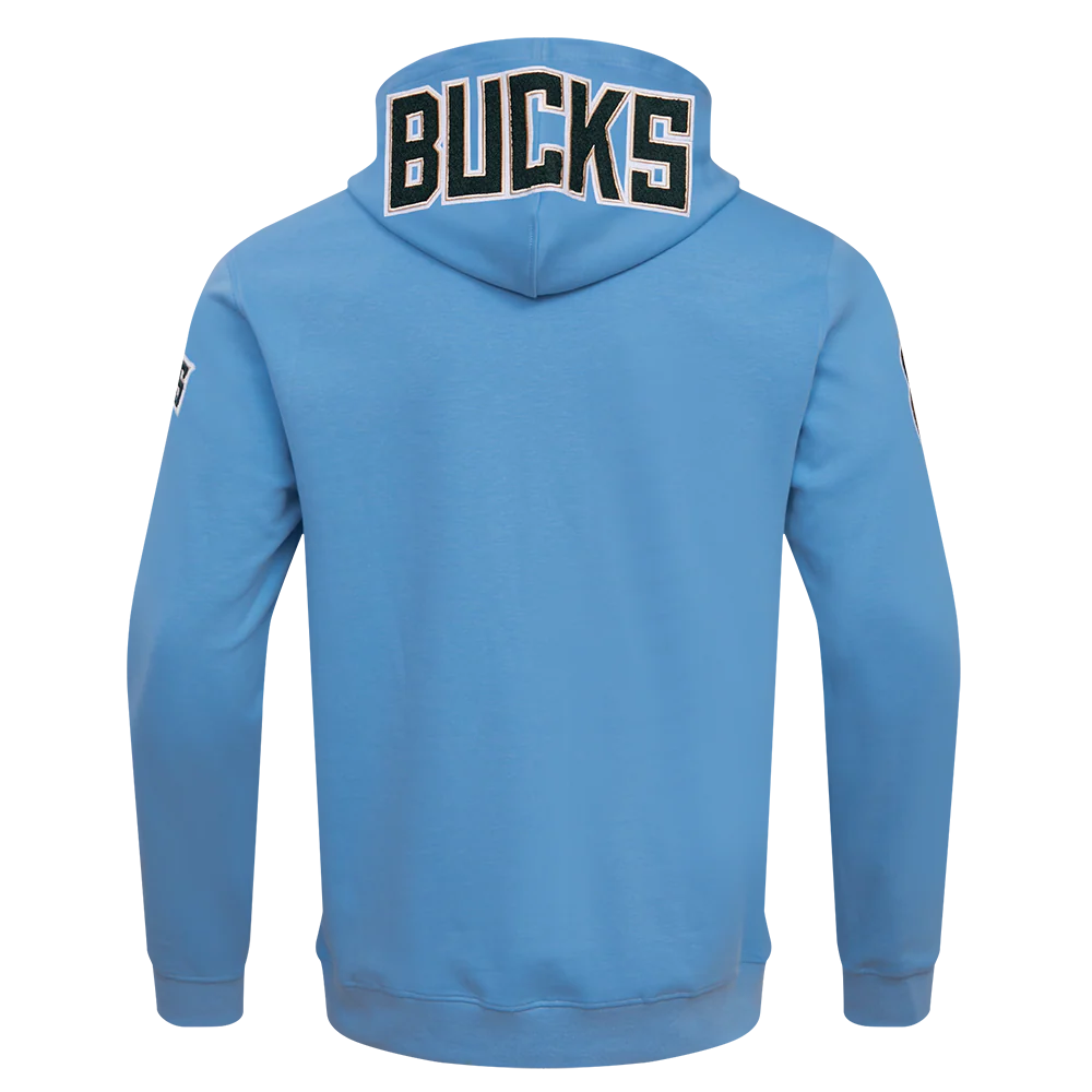 NBA MILWAUKEE BUCKS CLASSIC CHENILLE MEN'S PULLOVER HOODIE (UNIVERSITY BLUE) - Image 4