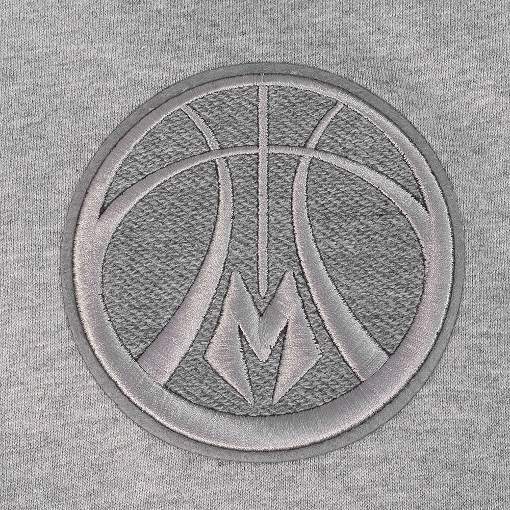 NBA MILWAUKEE BUCKS REVERSE FRENCH TERRY MEN'S COLOR BLOCK FLEECE PULLOVER HOODIE (BLACK/GRAY/EGGSHELL) - Image 7