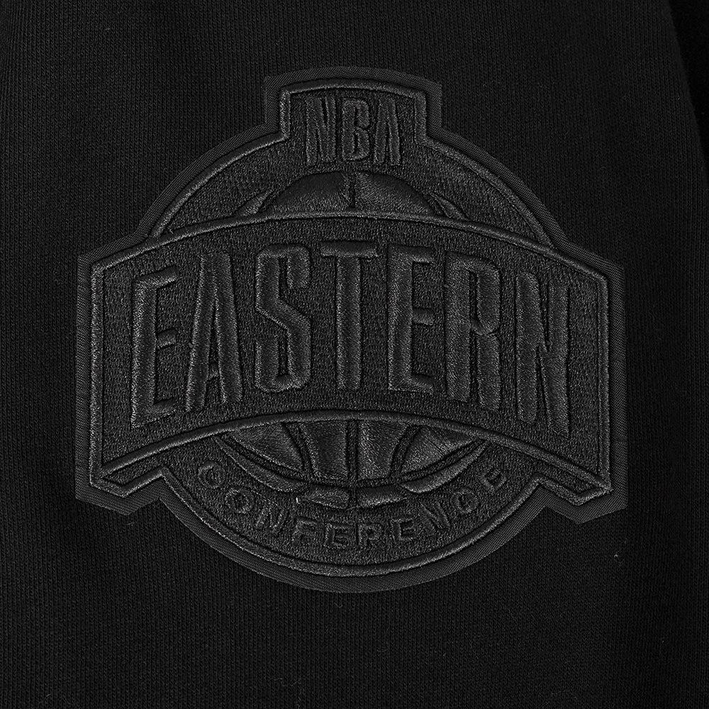 NBA MILWAUKEE BUCKS BLACKOUT MEN'S DROP SHOULDER FLC PO HOODIE (BLACK) - Image 7